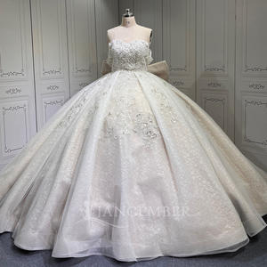 Perles lourdes Perles Robe <span class=keywords><strong>De</strong></span> Bal <span class=keywords><strong>De</strong></span> Luxe Robes <span class=keywords><strong>De</strong></span> Mariée Robe <span class=keywords><strong>De</strong></span> Mariée Princesse Fluffy Paillettes Robes <span class=keywords><strong>De</strong></span> Mariée Lsmu83 - Product Image 5