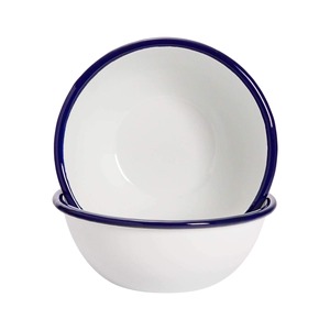 Tazón Redondo de Metal con Recubrimiento de Polvo de Color Blanco, Diseño Simple para Servir Frutas, Pasta, Palomitas de Maíz - Product Image 4