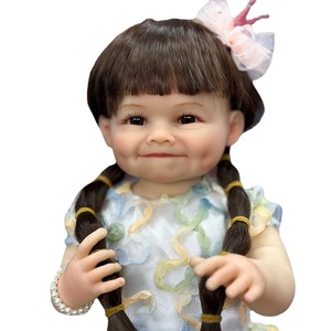 Muñeca Reborn de Cabello Largo Marrón 2026, de Vinilo Completo, 55cm, Muñeca de Juguete para Niñas, Venta al Por Mayor - Product Image 6