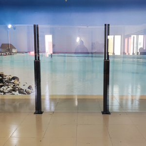 Brise-vent réglable avec garde-corps en verre rétractable pour <span class=keywords><strong>restaurant</strong></span>, clôture en verre haut de gamme personnalisée - Product Image 3