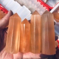 Grosir jeruk Selenite menara alami kristal penyembuhan kuarsa titik kerajinan rakyat untuk dekorasi rumah