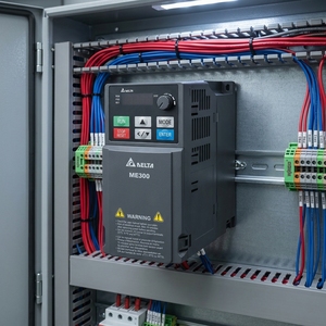 Variador de Frecuencia ME300 IP20 0.75kW 115V 1PH a 230V AC DBr STO VFD4A8ME11ANSAA Serie ME300 VFD4A8ME11ANSAA - Product Image 1
