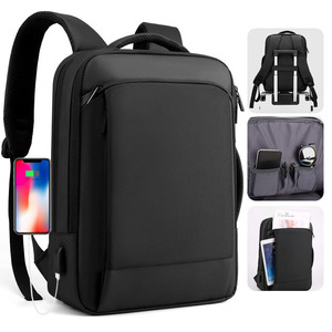 Custom Logo Outdoor Office Design Sports Oxford Black Man Usb <b>Waterproof</b> Bagpack <b>Back</b> <b>Pack</b> Design School Laptop Backpack - Product Image 3