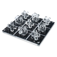 Ensemble de jeu XO en acrylique coloré personnalisé style 3D classique jeu de société tic tac toe en acrylique pour les fêtes de famille