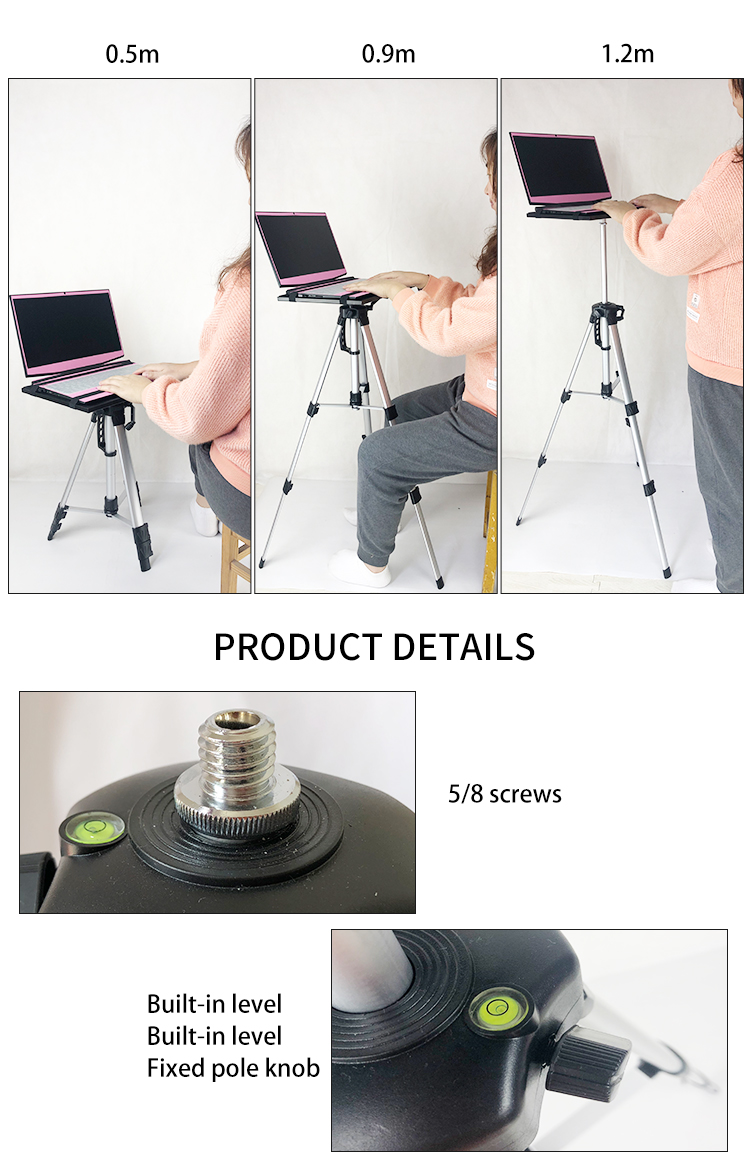 Universal Portable Easy rotation Foldable Outdoor Aluminum Projector Camera Equipment Live Bracket Holder Tripod Stand