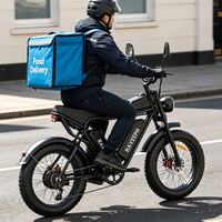 Vélo Électrique de Livraison à Domicile, Fourniture d'Usine, Double Batterie 52V40Ah, Double Moteur à Moyeu, Frein à Disque Hydraulique, Vélo Électrique