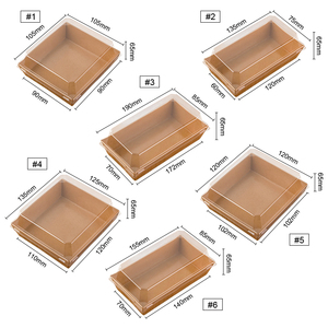Cajas de Papel Desechables Printon para Charcuterí<span class=keywords><strong>a</strong></span> Pequeñ<span class=keywords><strong>a</strong></span> con Tapas Transparentes para Llevar, Caja Transparente para Pasteles, Sándwiches y Postres - Product Image 2