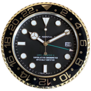 <span class=keywords><strong>2025</strong></span> nóng bán tùy chỉnh kim loại quảng cáo trang trí nội thất 34cm 14inch lớn lớn sang trọng đồng hồ treo tường - Product Image 4