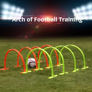 Arche de football d'intérieur en PP orange, obstacle d'entraînement, marqueur, but de <span class=keywords><strong>tir</strong></span>, entraînement aux compétences de football - Product Image 4