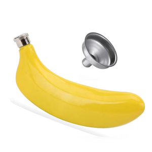 Nouvelle Arrivée 2026 – Gourde de Poche en Acier Inoxydable 304 (5 oz) en Forme de Banane avec Entonnoir – Bouteille à Whisky et Pot à Alcool pour le Camping - Product Image 1