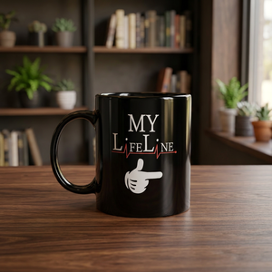 Mug à café en céramique noire, tasse à thé en céramique imprimée, mug en céramique personnalisé, tasse à café avec impression noire, mug en céramique pour le thé - Product Image 2