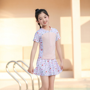 ชุดว่ายน้ำเด็กผู้หญิง Baiya แบบสองชิ้น พร้อมกระโปรง ป้องกันแสงแดด UPF 30 แห้งเร็ว ยืดหยุ่นสูง สไตล์เจ้าหญิง สำหรับเด็ก - Product Image 3