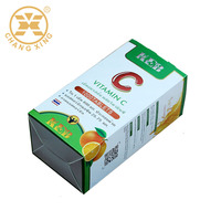 Boîte d'emballage personnalisée pour pilules et médicaments en papier blanc 350 g/m² avec impression décalée et fond à boucle, organisateur de vitamines