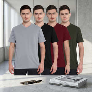 เสื้อยืดคอกว้าง แขนสั้น สีพื้น ทรงปกติ ผ้าเจอร์ซีย์ลำลอง 100% ผ้าฝ้าย ระบายอากาศได้ดี ดีไซน์แบบถัก - Product Image 2