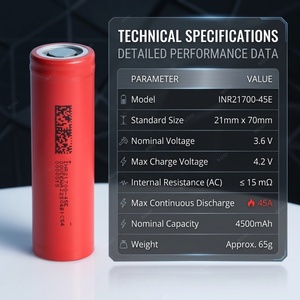 ซัมซุงเทียบเท่า21700 NMC 3.7V 4500mAh <span class=keywords><strong>แบ</strong></span><span class=keywords><strong>ต</strong></span>เตอรี่เกรดยานพาหนะทรงกระบอก - Product Image 6