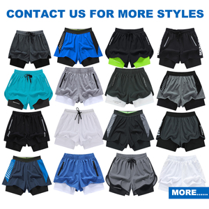 Pantalones Cortos Deportivos para Hombre de Alta Calidad con Logotipo Personalizado, <span class=keywords><strong>93</strong></span>% Poliéster, <span class=keywords><strong>7</strong></span>% Elastano, Transpirables, 2 en 1, para Gimnasio - Product Image 6