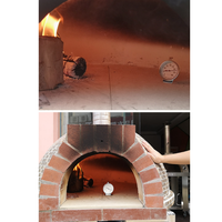Four à pizza italien au bois/bois et charbon/four à pizza en briques au gaz