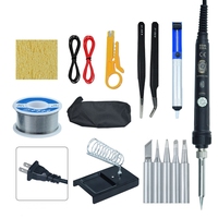 Kit de Soldadura Eléctrica OKYN-G5213 Completo de 60W con Soporte y Herramientas para Uso Doméstico y Experimentos