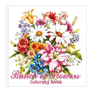 Livre <span class=keywords><strong>de</strong></span> <span class=keywords><strong>coloriage</strong></span> pour adultes avec des motifs <span class=keywords><strong>de</strong></span> fleurs pour soulager le stress - Product Image 1