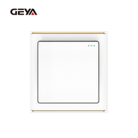 Interrupteurs muraux domestiques GEYA, couleur personnalisée, durables, indice de protection IP20, installation facile, étanches, en polycarbonate, norme britannique, 16A 250V, 1 gang 1 voie