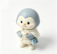 Figurine d'art personnalisée Pingouin en PVC et ABS, Statue de personnage de dessin animé, Fabrication OEM en Chine, Figurine personnalisée pour la vente en gros de produits de marque