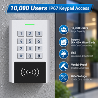 Lecteur de cartes RFID XK7 avec boîtier métallique, 125KHz EM ID, 13.56MHz MF IC, clavier à code, contrôleur d'accès autonome pour la sécurité des entrées