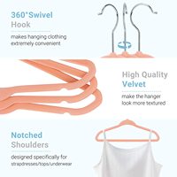 Cintres en velours pour enfants CHARISMA, cintres personnalisés en velours antidérapants, tissu rembourré de haute qualité, cintres pour enfants