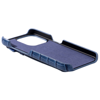 Étui de téléphone en cuir de vachette de luxe effet crocodile Painting Edge, coque personnalisée pour iPhone 15 Pro avec sangle, fabrication de coques de téléphone