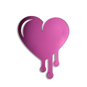 Acrylic Customized Irregular Pink Heart Shape Cosmetic Single Side Compact Mirror - Product Image 1