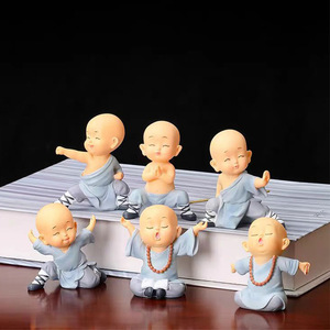 Ruijie Kung Fu Monk Figurine Resin Doll Craft Decoration Small Ornament Desk Supplies Office Decor - Product Image 3