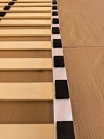 Sommier Queen Bunkie à lattes verticales, sans assemblage, recouvert de tissu, pour matelas hybride à mémoire de forme, support de lit plateforme