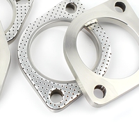 Collier de serrage à double bride en acier inoxydable pour échappement, 2 boulons, 3,0 pouces, pour raccord de bride à 2 boulons
