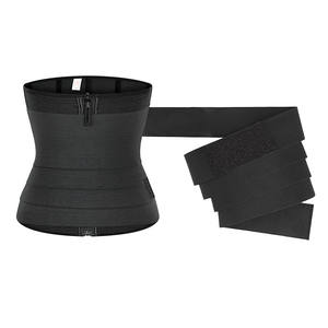 महिलाओं की वियोज्य पेट नियंत्रण लपेटें पट्टी बेल्ट + जिपर ब्राउन कमर ट्रेनर शेपर फिटनेस शरीर स्लिमिंग कमर कोर्सेट - Product Image 6