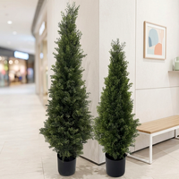 Plantes artificielles en pot de cyprès de pin, durables, résistantes aux UV, pour la décoration intérieure, les mariages, les vitrines de centres commerciaux, le salon