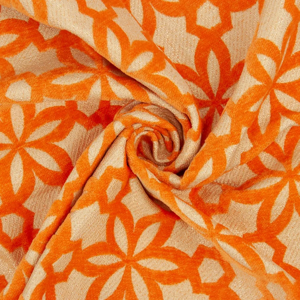 JinDian Usine Personnalisée Conception Simple 100 Polyester Canapé Tissu Rideaux Maison Textile Rembourrage Floral Tissé Jacquard Tissu