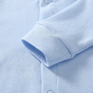 Vêtements pour bébé nouveau-né Ropa De <span class=keywords><strong>Bebe</strong></span> 0 à 3 Manches longues Uni Printemps Automne Combinaisons pour bébé en coton Combinaison pour bébé à pieds - Product Image 4