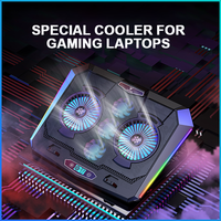 Refroidisseur d'ordinateur portable de jeu LEIZUN LZ-D10 populaire de 17 pouces, ventilateur double cœur, écran numérique, port Type-C, refroidissement par air, 40 dB, support réglable
