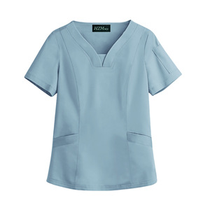 Women Medical Scrub Tops V-Neck Short Sleeve Moisture Wicking Lightweight Uniforms For Nursing Hospital Work Clothes - Product Image 5