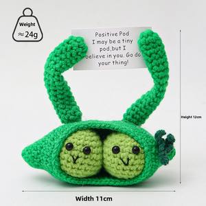 Ornements artisanaux en <span class=keywords><strong>crochet</strong></span> de tournesol pour la Saint-Valentin, motifs abeille en fil fait main, pour le soutien émotionnel et l'encouragement - Product Image 2