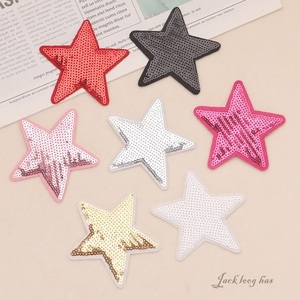 Toppe Termoadesive a Stella a Cinque Punte Colorate da 7,5*7,8 cm per Borse e Capi d'Abbigliamento - Vendita all'Ingrosso - Product Image 1