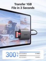Lecteur de cartes UGREEN USB C SD 4.0 3.0 UHS II, transfert rapide, lecteur de cartes Micro SD, plug and play, lecteur de cartes mémoire pour SD MicroSDHC