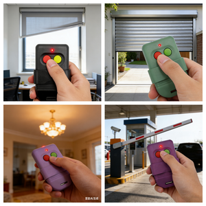 Kleurrijke Face-to-Face 315MHz 433MHz <span class=keywords><strong>2</strong></span>-knops draadloze <span class=keywords><strong>RF</strong></span>-afstandsbediening met codekopieerfunctie, sleutelhanger voor poort/garagedeur - Product Image 2