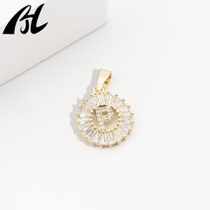 Liontin zirkon kubik berlapis elektro 14K populer liontin dibuat dari paduan tembaga perhiasan modis - Product Image 6