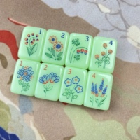 Ensemble de Mahjong de luxe américain Florence, tuiles en acrylique personnalisées, design pliable et portable pour 4 joueurs - Cadeau écologique pour la famille