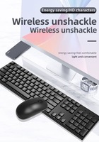 Clavier et souris sans fil pour bureau, ensemble clavier et souris ergonomique pour ordinateur, clavier et souris sans fil 2,4 G