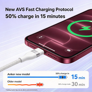 สายชาร์จเร็วแบบถักซิลิโคน Anker A8633 สำหรับโทรศัพท์มือถือ - Product Image 4