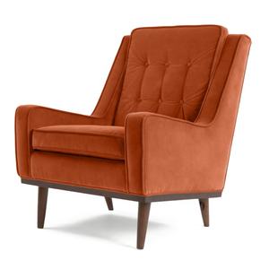 Design Per Il Tempo Libero Divano Sedia Burnt Orange Velluto di <span class=keywords><strong>Cotone</strong></span> <span class=keywords><strong>Poltrona</strong></span> - Product Image 1