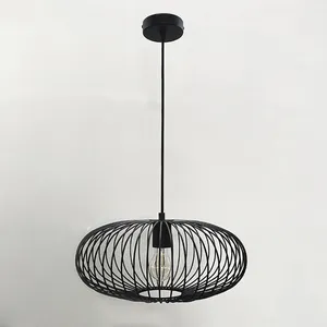 제조 펜던트 라이트 북유럽 현대 블랙 금속 철 사이드 침대 빈티지 천장 펜던트 램프