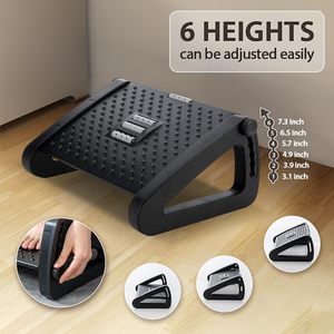 Reposapiés ergonómico ajustable con rodillo de masaje, almohada cómoda para reposapiés para uso en Escritorio de oficina, taburete de pie de escritorio de calidad Premium - Product Image 2