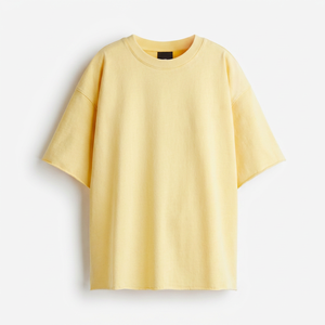 เสื้อยืดผ้าฝ้ายสีเหลืองขนาดใหญ่พิเศษพร้อมพิมพ์ลายแคลิฟอร์เนีย สหรัฐอเมริกาด้านหน้า คอกลม แขนสั้น เสื้อยืดลำลองสำหรับผู้ชาย - Product Image 1